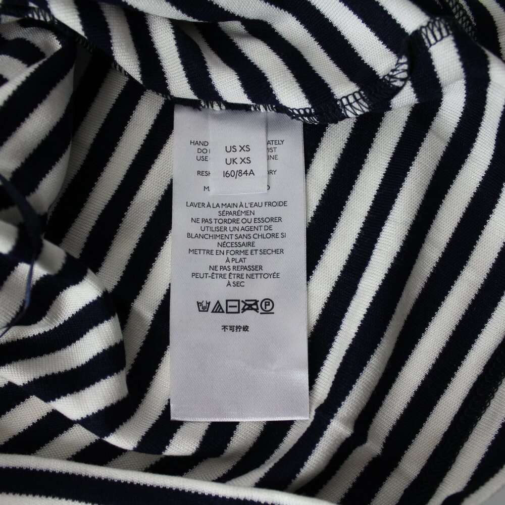 Anthropologie Maeve Knit V-Neck Racerback Striped Navy Tank Top size XS - Picture 6 of 10